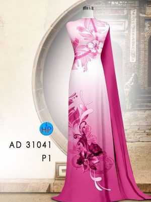 Vải Áo Dài Hoa In 3D AD 31041 32